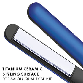 Hot Tools Radiant Blue flat iron LCD display shows precise temperature at a glance