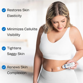 Hot Vita Retinol Toner Roll-On on thighs for firmer-looking texture