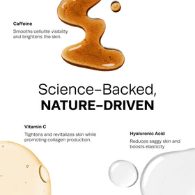 Hot Vita Sculpt Gel bottle highlights hyaluronic acid and vitamin C ingredients