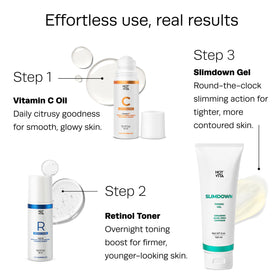 Hot Vita Slimdown daily routine with compatible Hot Vita products.