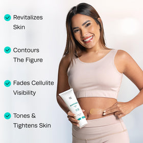 Hot Vita Slimdown gel texture close-up highlighting lightweight, fast-absorbing formula.