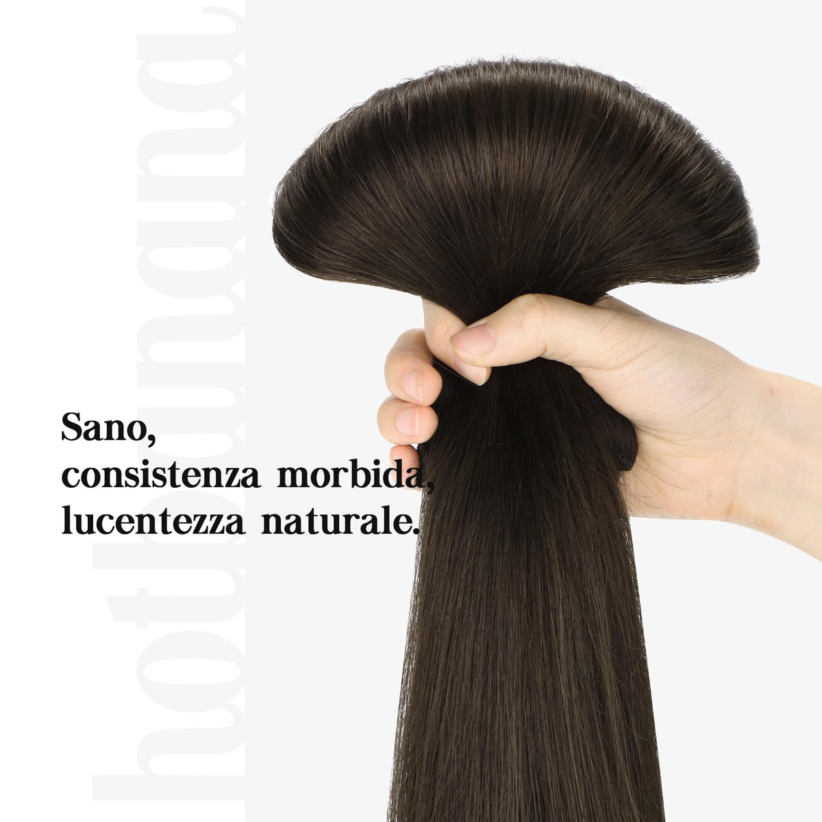 Hotbanana at-home styling with invisible clips for a natural look.