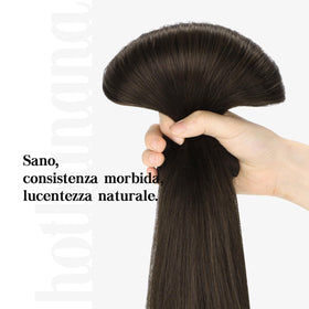 Hotbanana at-home styling with invisible clips for a natural look.