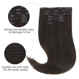 HOTBANANA real human hair Remy clip-ins with silky, seamless blending.