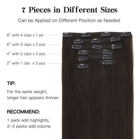 HOTBANANA real human hair Remy clip-in extensions with smooth texture
