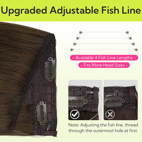 Hotbanana wire extensions with clip system ready for quick, secure wear.