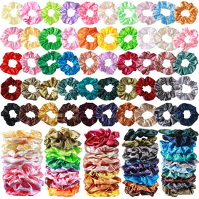 Hoteam satin hair scrunchies bulk for versatile ponytails and styles