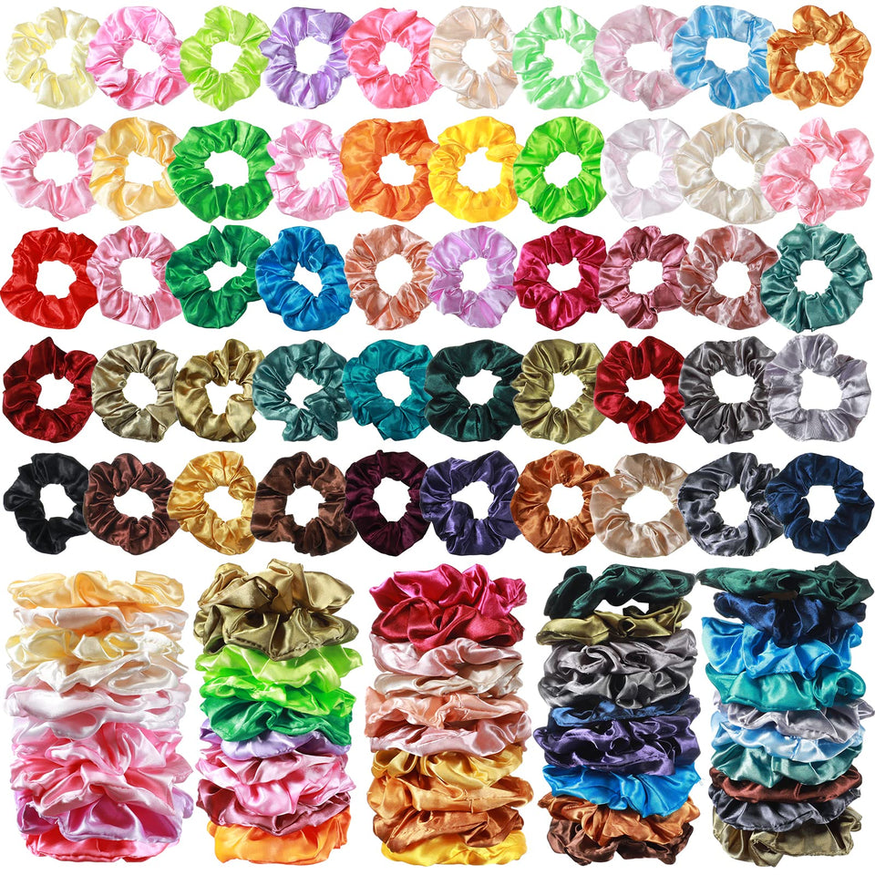 Hoteam satin hair scrunchies bulk for versatile ponytails and styles