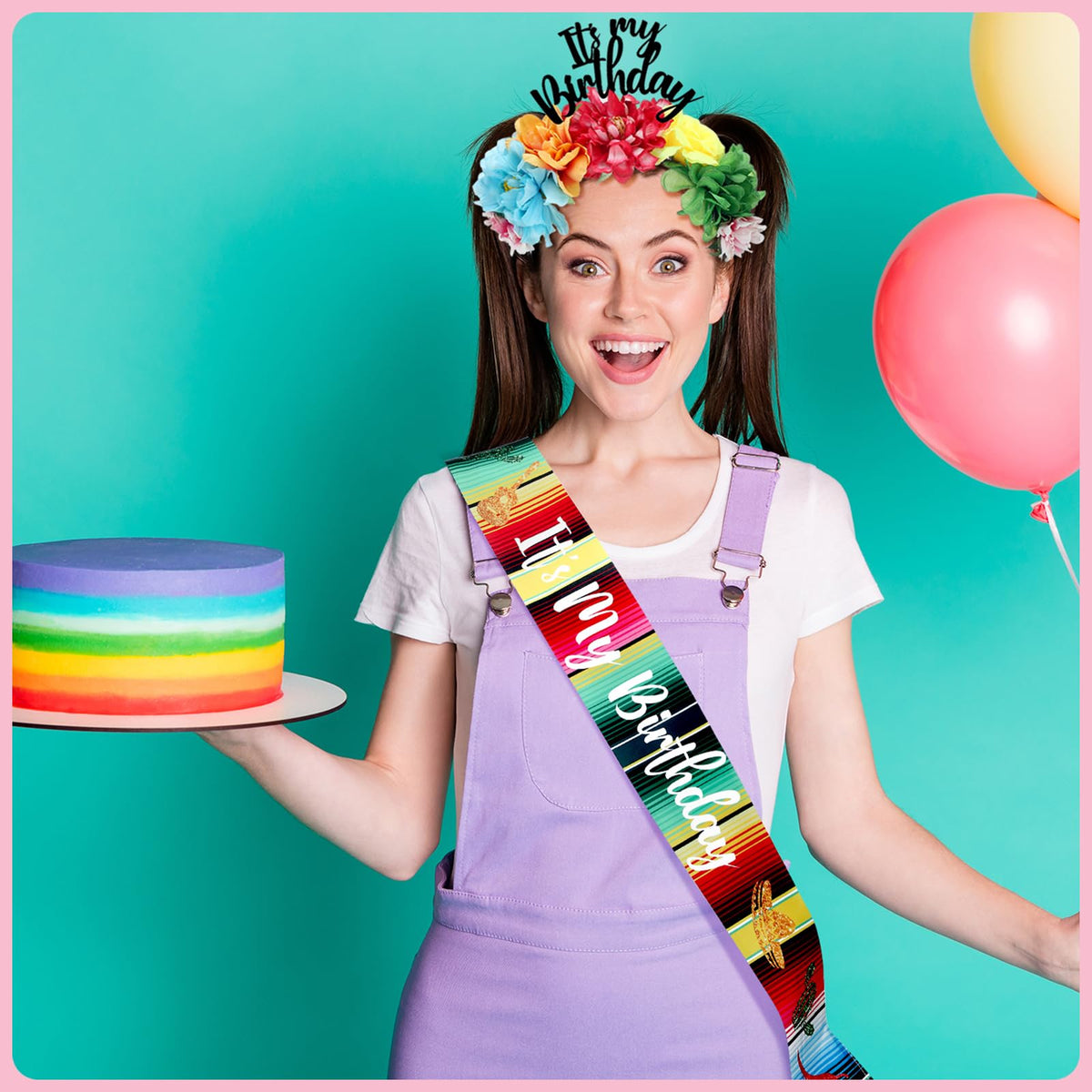 Hoteam birthday photo props help guests pose confidently