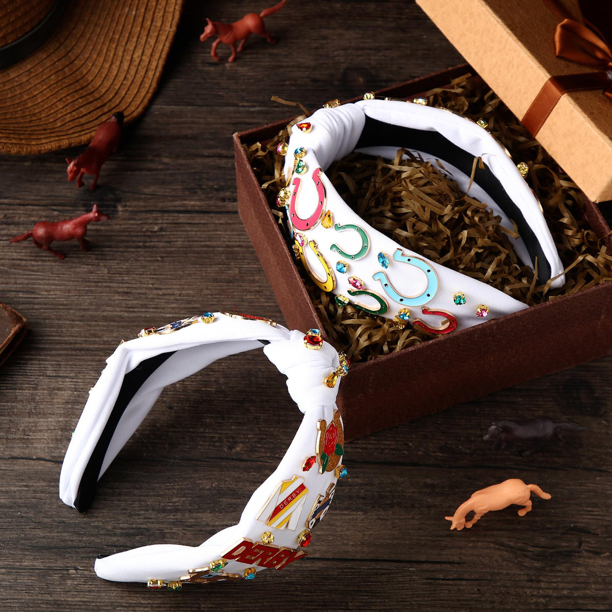 Hoteam party-friendly equestrian style headband for outfits.