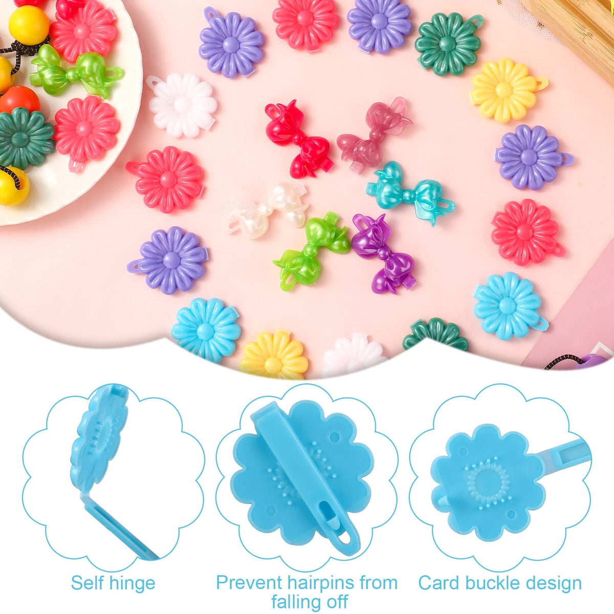 Hoteam elastic hair tie beads doubles for secure, flexible hold.