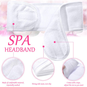 Hoteam face wash headband wraps to prevent drips.