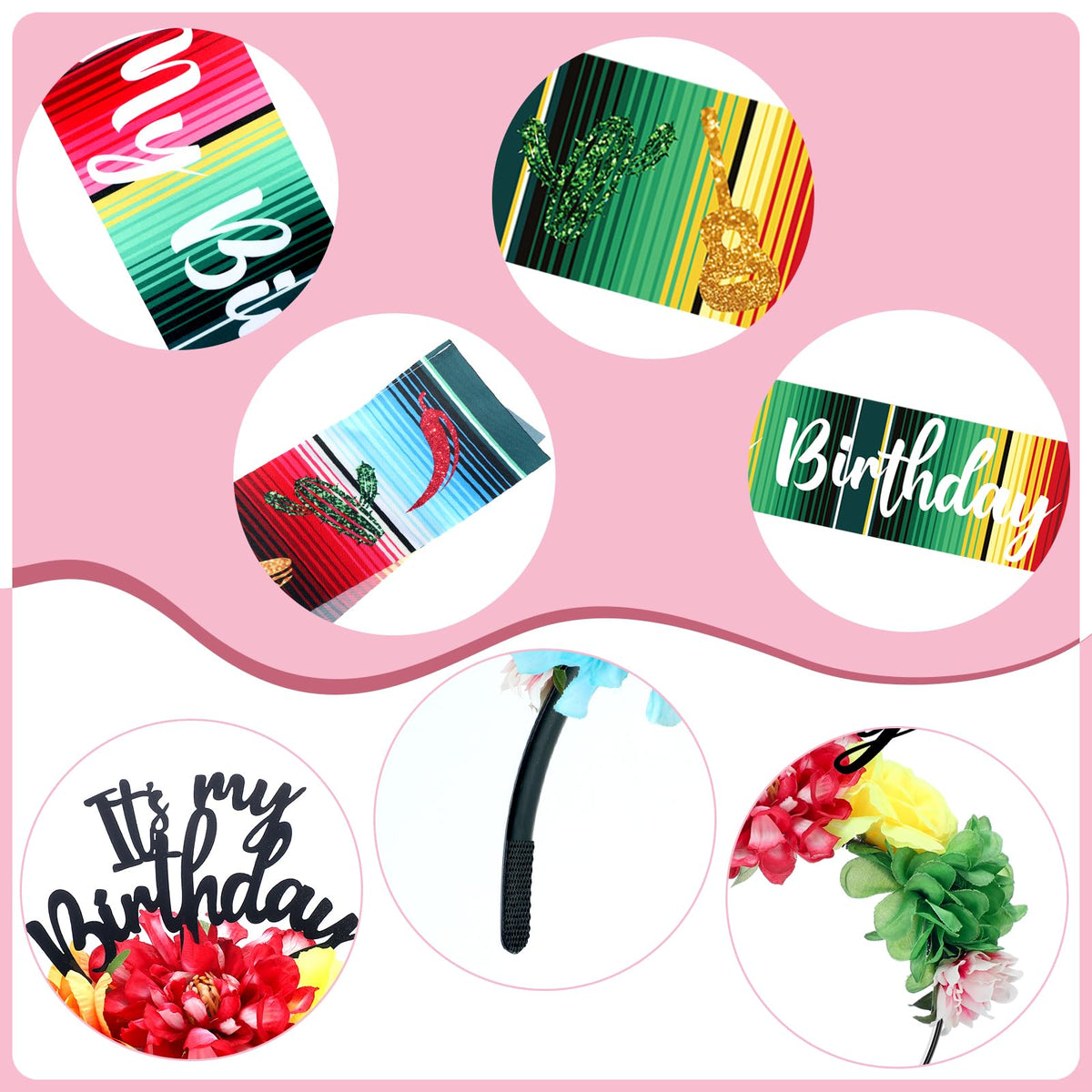 Hoteam Mexican flower crown brings colorful charm to party moments