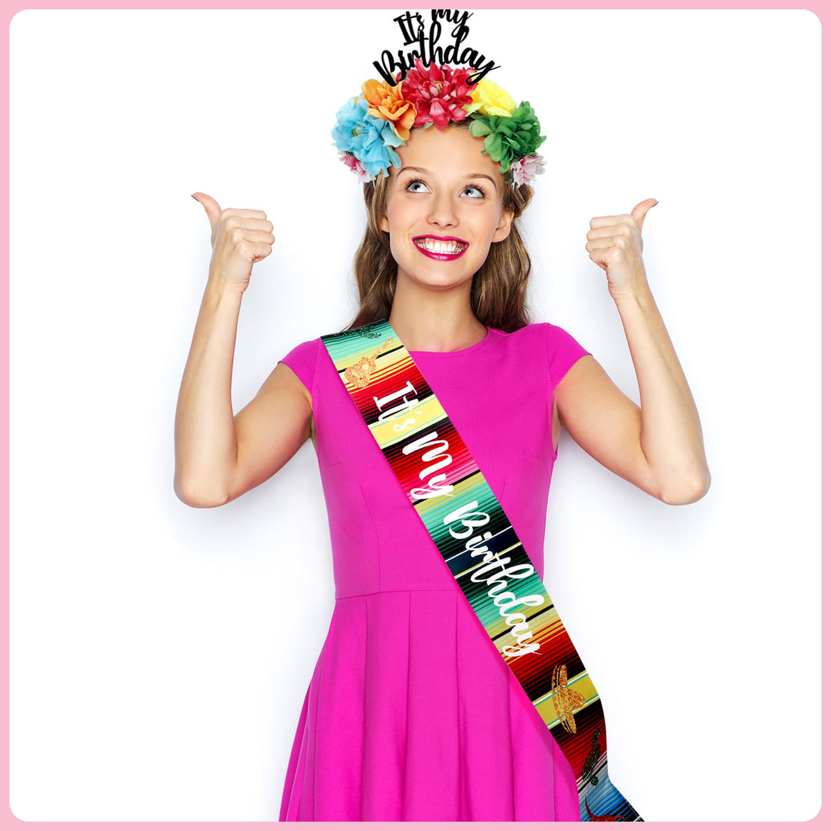 Hoteam satin glitter sash catches light for celebratory sparkle