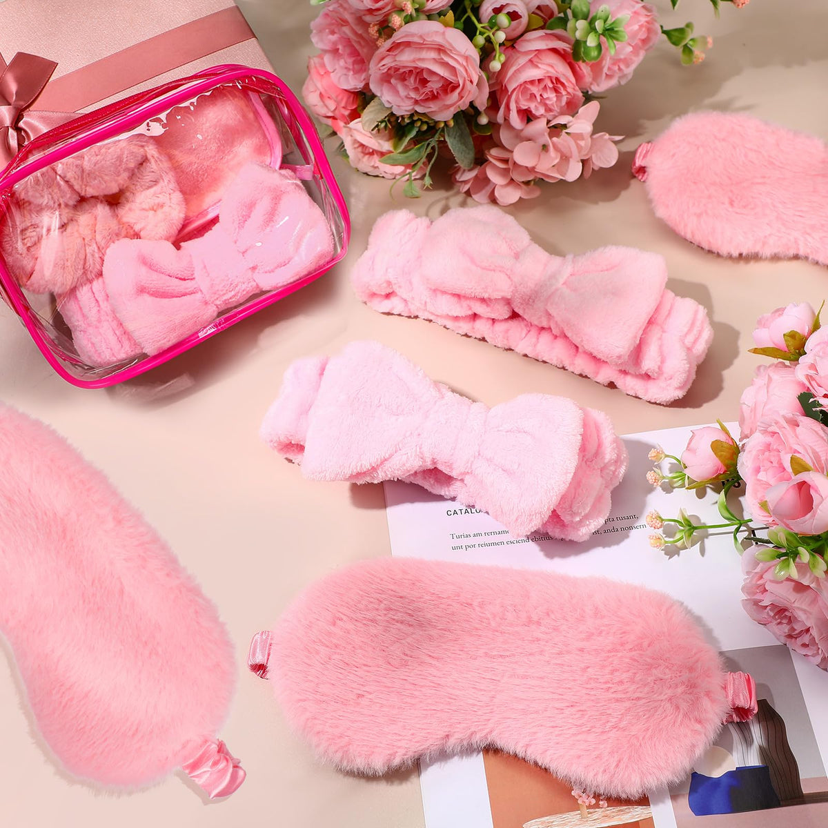 Hoteam clear cosmetic bags organizing makeup and skincare for sleepovers