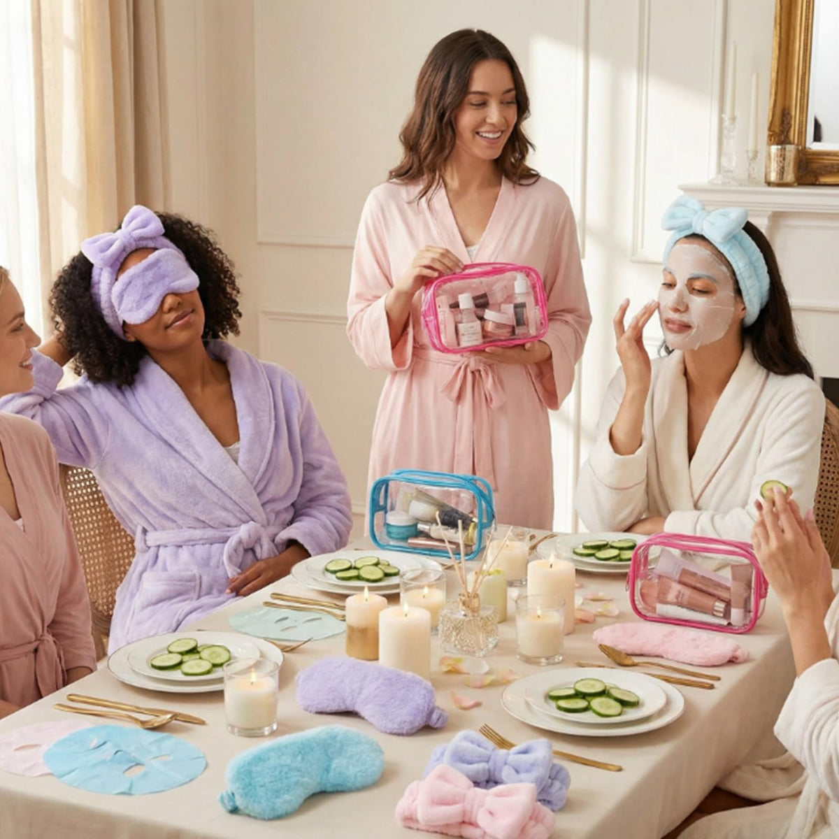 Hoteam sleepover headband blue: flexible fit for various head sizes