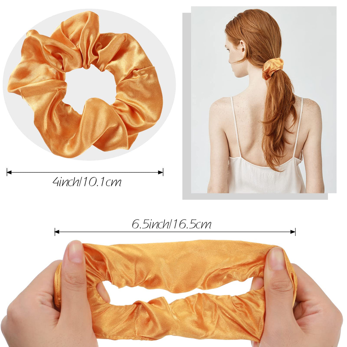 Hoteam soft satin fabric close-up showing gentle hair grip