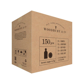 Woodbury Co travel mini soaps and toiletries for in-flight or TSA travel.