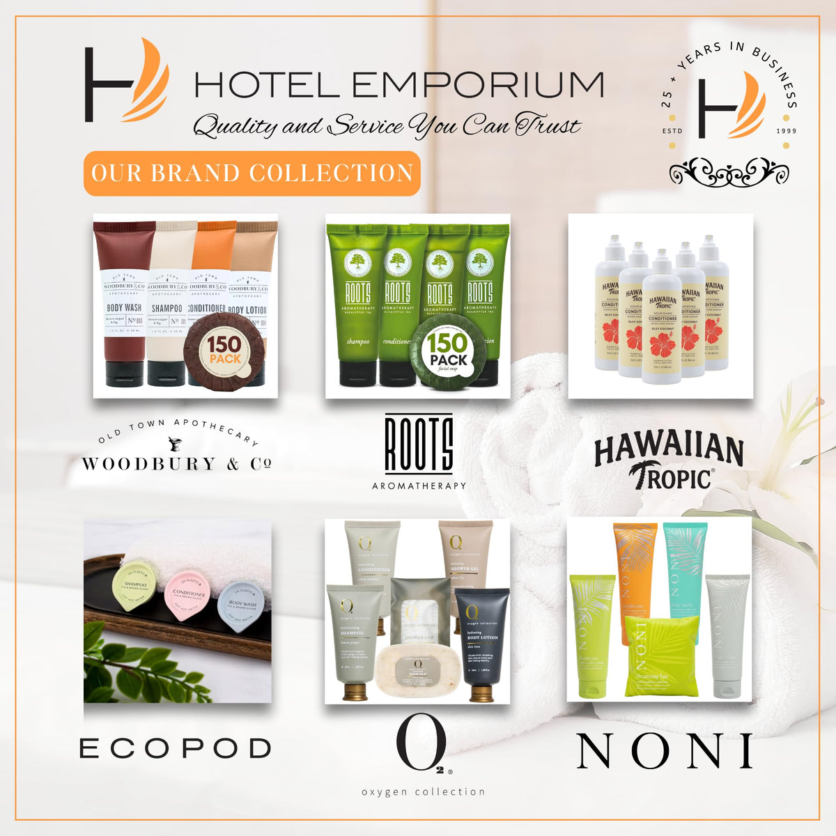 Bulk packaging from Woodbury Co highlights paraben-free, vegan-friendly formula.