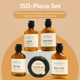 Woodbury Co travel size conditioner tube ideal for Airbnb stays and easy conditioning.