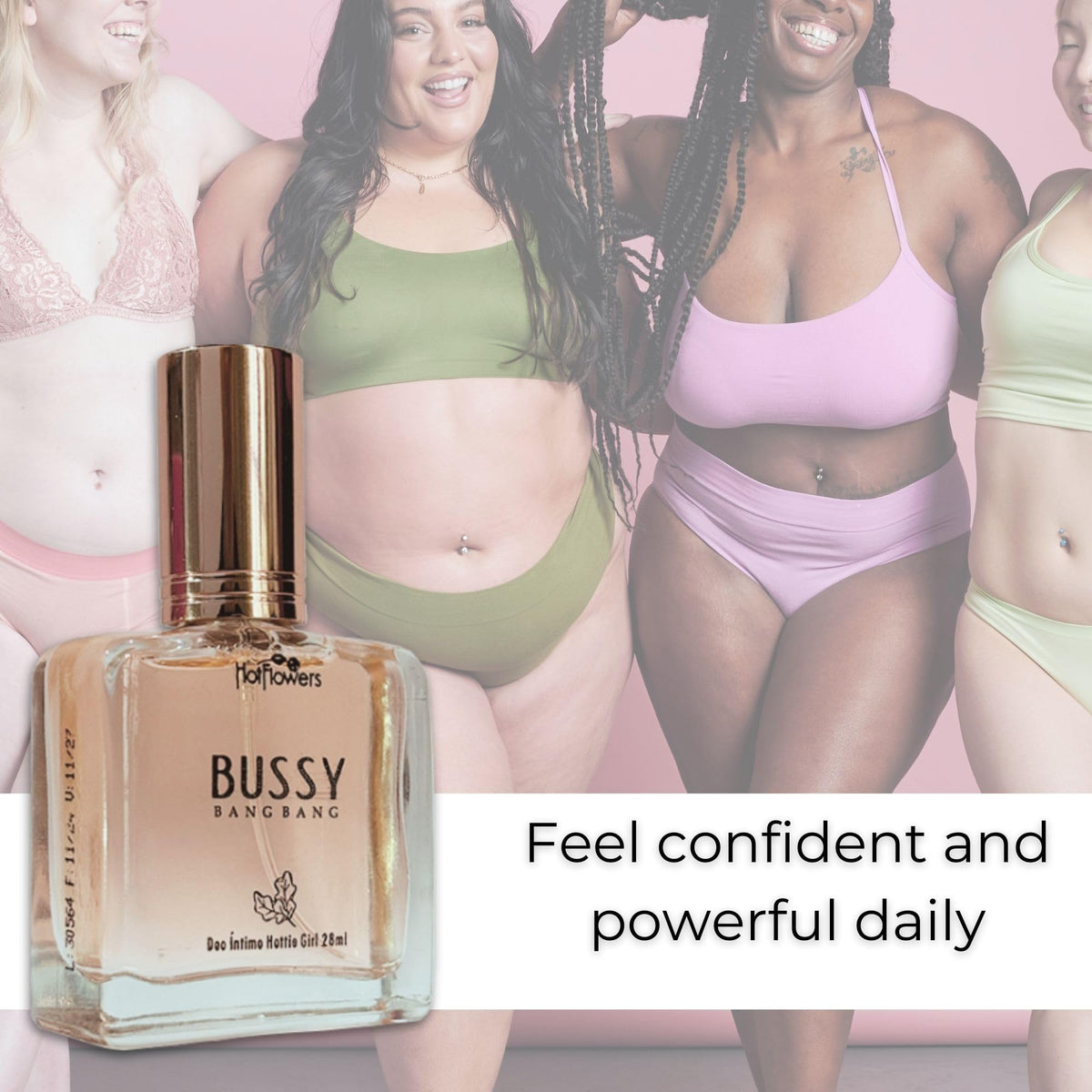 Hot Flowers Bussy Bang Bang fragrance layering notes evoke elegance and confidence.
