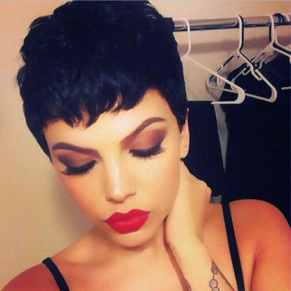 HOTKIS Pixie Cut Wig face-framing style complements everyday looks