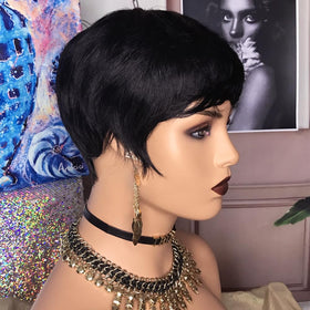 HOTKIS Pixie Cut Wig lightweight breathable cap view communicates all-day comfort