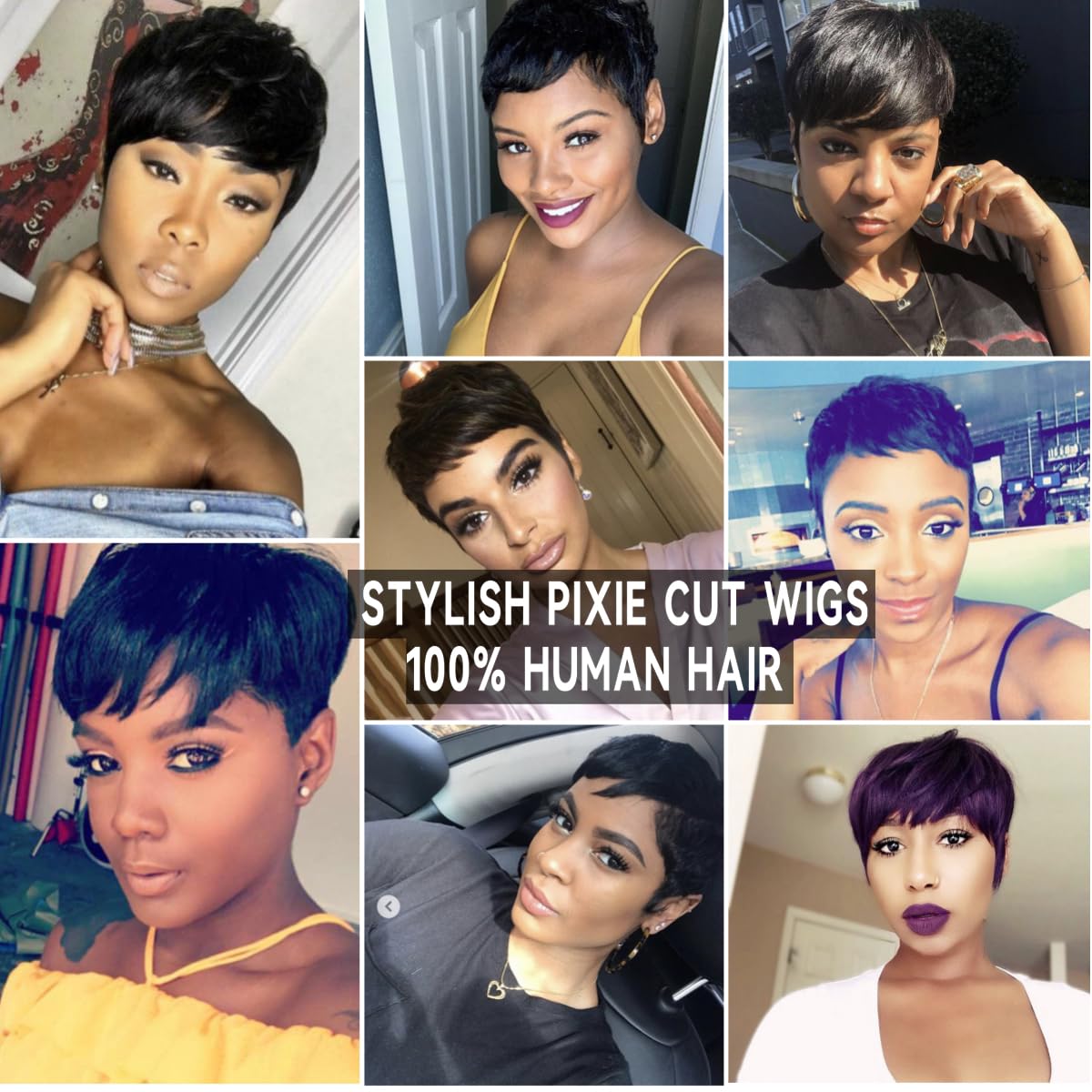 HOTKIS Pixie Cut Wig ready-to-wear for travel and workdays