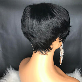 HOTKIS Pixie Cut Wig styling-ready option supports heat-safe styling.