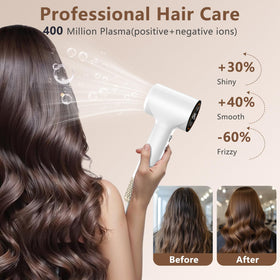 HOTLIFE Hair Dryer HD display close-up; precise settings for tailored styling.