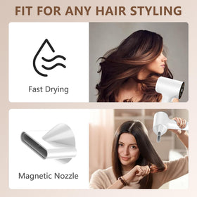 HOTLIFE Lightweight portable dryer; easy travel and on-the-go touch-ups.