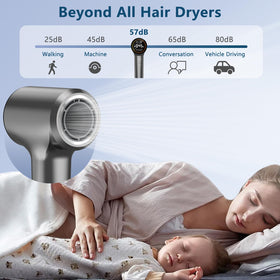 HOTLIFE hair dryer with versatile styling nozzle for varied looks