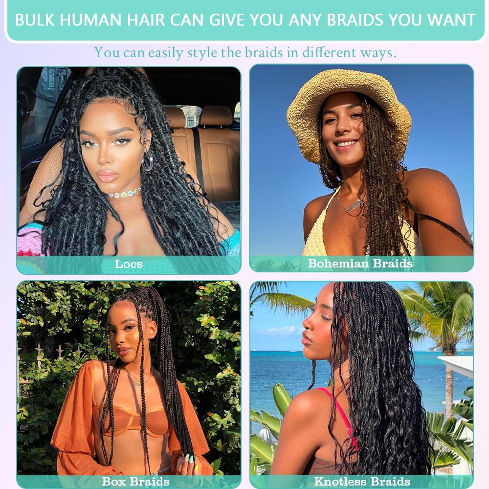 Hotlulana styled boho braids demonstrating texture and volume