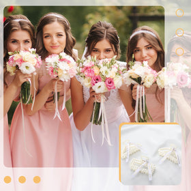 Hotop bridesmaid accessory pearl clip from casual to formal looks.