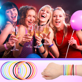 Hotop color-variety display jelly bracelets brighten outfits at events