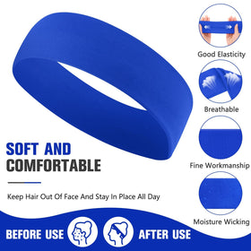 Hotop elastic soft polyester headbands for comfort during exercise