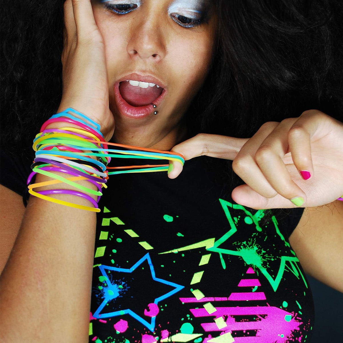 Hotop gift-ready jelly bracelets colorful set ideal for sharing