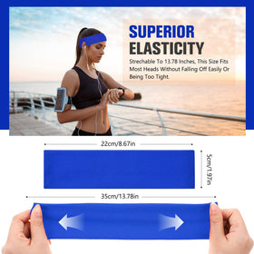 Hotop royal blue moisture-wicking headbands for yoga sessions