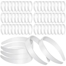 Hotop white headbands bulk pack image, essential for DIY projects and parties.