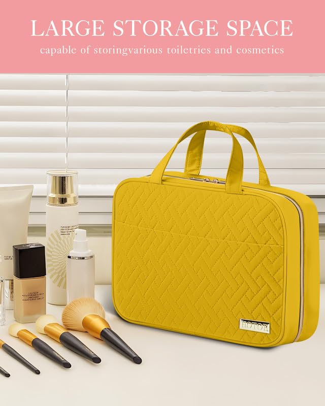 HOTOR large-capacity toiletry bag keeps cosmetics and essentials organized for trips