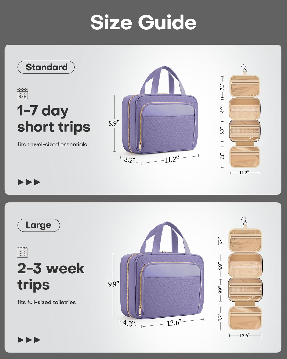 Interior view of HOTOR bag showing multiple pockets that keep bottles upright and secure during travel.