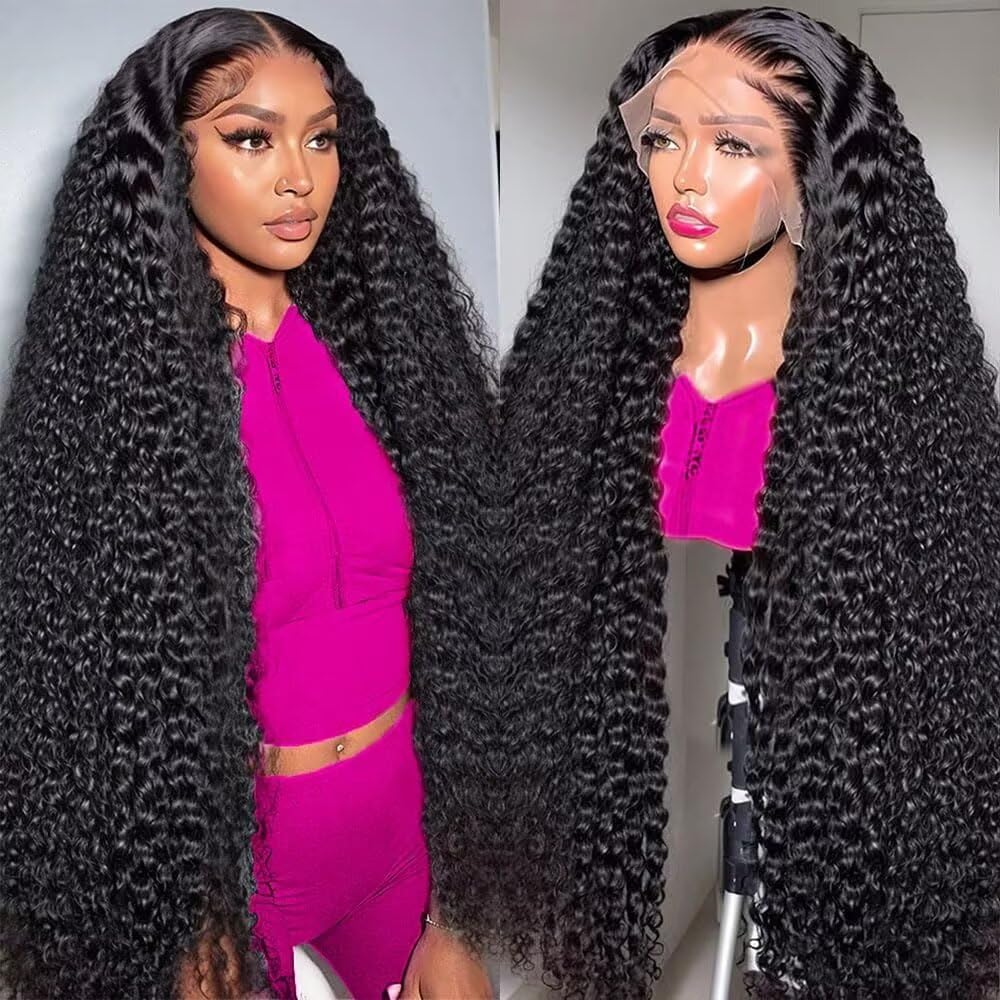Hotsea 13x6 deep wave lace front wig with natural hairline for seamless parting.