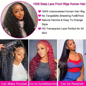 Hotsea HD transparent lace front with bleached knots for near-invisible scalp blend.