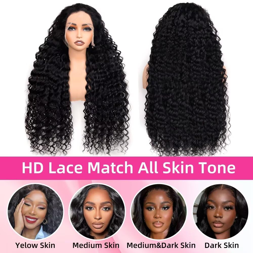 Hotsea true-to-length 200% density curly wig delivers full, balanced volume.