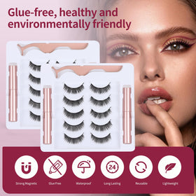 Houldhowd magnetic lashes closeup highlights lightweight, natural lash fit.