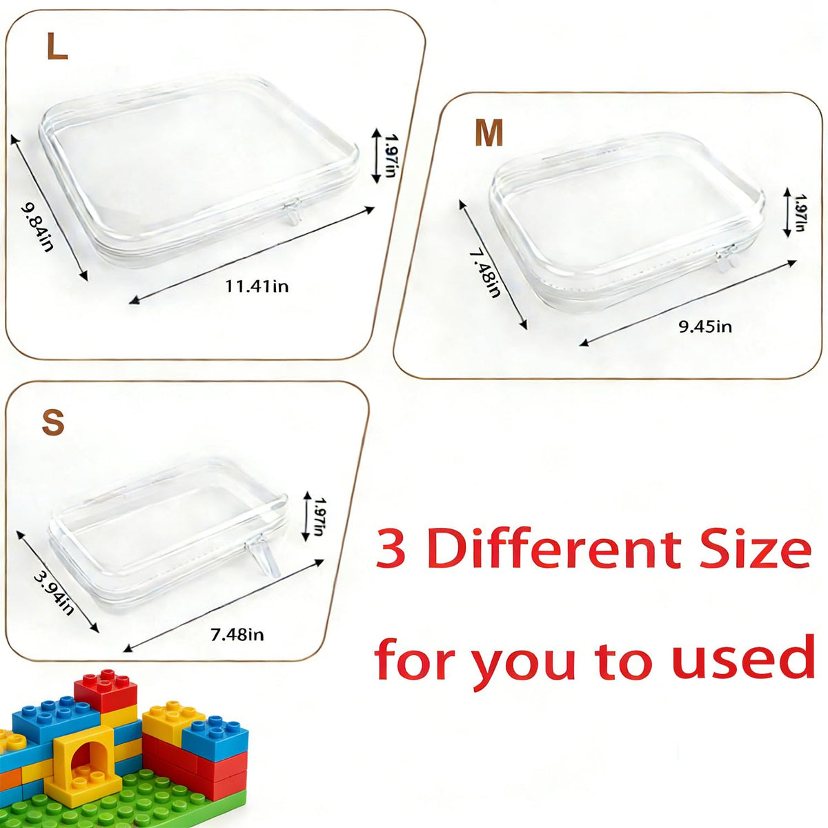 HOUPOUSEN clear hard shell case small for travel kits.