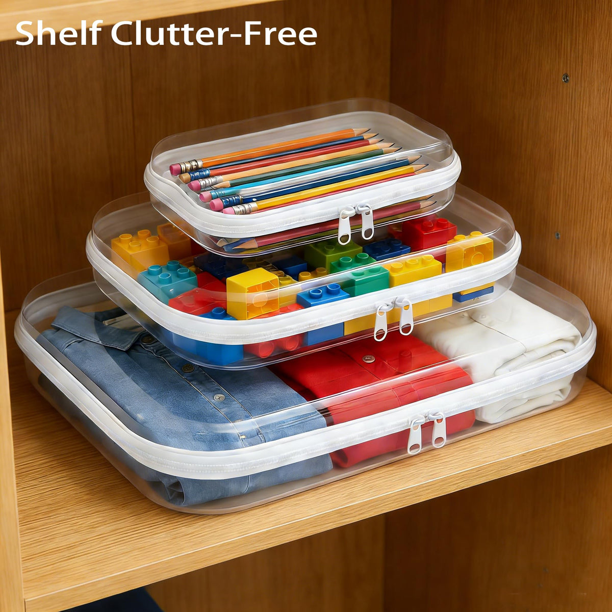 HOUPOUSEN transparent cosmetic bag for fast content discovery.