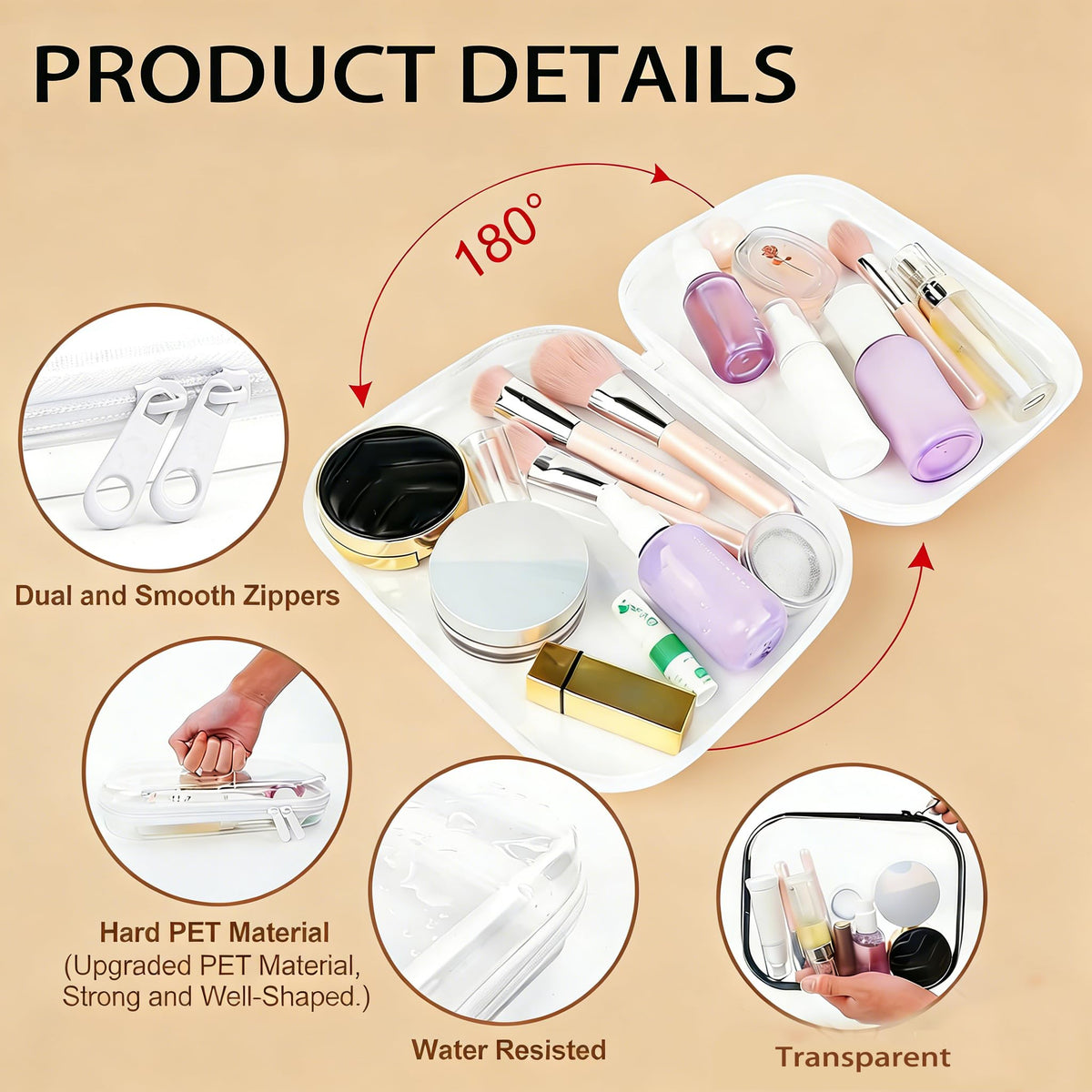 HOUPOUSEN waterproof diaper organizer keeps supplies dry.