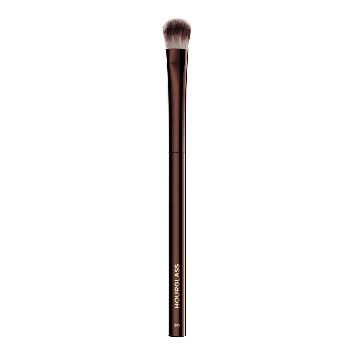 Hourglass Brush #3 All Over Shadow for seamless lid application and precise blending.