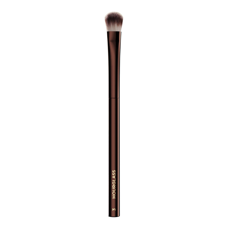 Hourglass Brush #3 All Over Shadow for seamless lid application and precise blending.